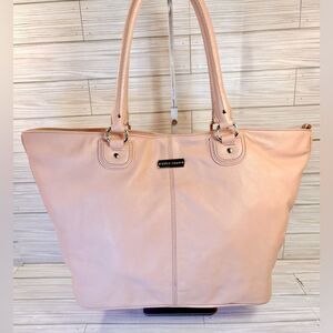 040-Cole Haan Peach Pebbled Leather Shoulder bag